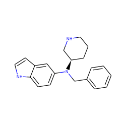 c1ccc(CN(c2ccc3[nH]ccc3c2)[C@@H]2CCCNC2)cc1 ZINC000043068822