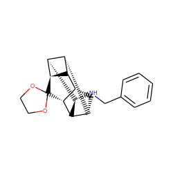 c1ccc(CN[C@@H]2[C@@H]3[C@H]4C[C@H]5[C@@H]6[C@@H]4[C@@H]2[C@@H]6C2(OCCO2)[C@H]53)cc1 ZINC000261160532