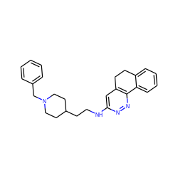 c1ccc(CN2CCC(CCNc3cc4c(nn3)-c3ccccc3CC4)CC2)cc1 ZINC000013863626