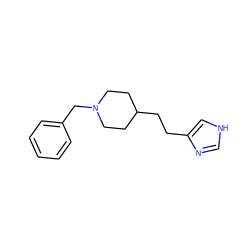 c1ccc(CN2CCC(CCc3c[nH]cn3)CC2)cc1 ZINC000013612864