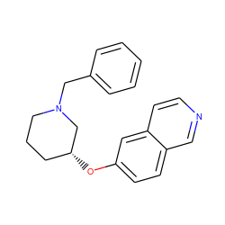 c1ccc(CN2CCC[C@@H](Oc3ccc4cnccc4c3)C2)cc1 ZINC000066099962