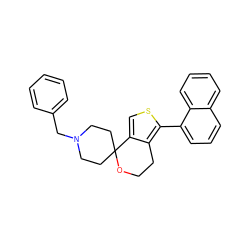 c1ccc(CN2CCC3(CC2)OCCc2c3csc2-c2cccc3ccccc23)cc1 ZINC000095555642