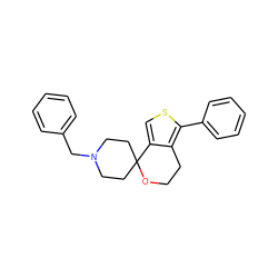 c1ccc(CN2CCC3(CC2)OCCc2c3csc2-c2ccccc2)cc1 ZINC000095554144