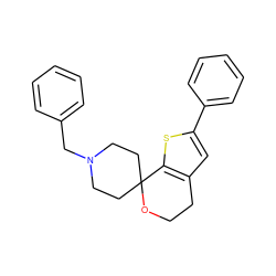 c1ccc(CN2CCC3(CC2)OCCc2cc(-c4ccccc4)sc23)cc1 ZINC000095557026