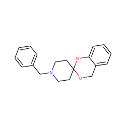 c1ccc(CN2CCC3(CC2)OCc2ccccc2O3)cc1 ZINC000045285450