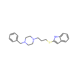 c1ccc(CN2CCN(CCCSc3cc4ccccc4[nH]3)CC2)cc1 ZINC000019370530