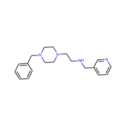 c1ccc(CN2CCN(CCNCc3cccnc3)CC2)cc1 ZINC000061015762