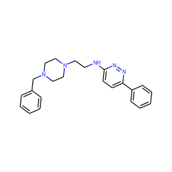 c1ccc(CN2CCN(CCNc3ccc(-c4ccccc4)nn3)CC2)cc1 ZINC000022941860