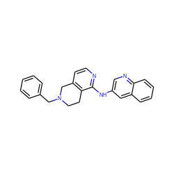 c1ccc(CN2CCc3c(ccnc3Nc3cnc4ccccc4c3)C2)cc1 ZINC000143318713