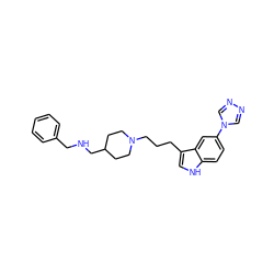 c1ccc(CNCC2CCN(CCCc3c[nH]c4ccc(-n5cnnc5)cc34)CC2)cc1 ZINC000013802582