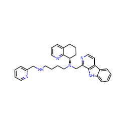 c1ccc(CNCCCCN(Cc2nccc3c2[nH]c2ccccc23)[C@@H]2CCCc3cccnc32)nc1 ZINC000208396713