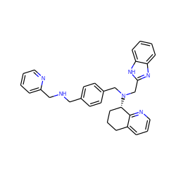 c1ccc(CNCc2ccc(CN(Cc3nc4ccccc4[nH]3)[C@H]3CCCc4cccnc43)cc2)nc1 ZINC000034049450