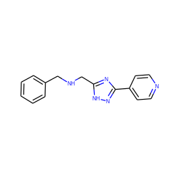c1ccc(CNCc2nc(-c3ccncc3)n[nH]2)cc1 ZINC001772637816