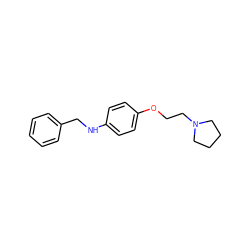 c1ccc(CNc2ccc(OCCN3CCCC3)cc2)cc1 ZINC000013805378