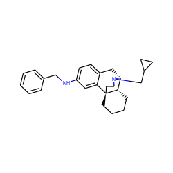 c1ccc(CNc2ccc3c(c2)[C@@]24CCCC[C@H]2[C@@H](C3)N(CC2CC2)CC4)cc1 ZINC000045283964