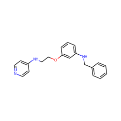 c1ccc(CNc2cccc(OCCNc3ccncc3)c2)cc1 ZINC000013494031