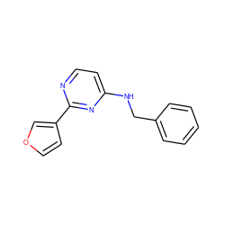 c1ccc(CNc2ccnc(-c3ccoc3)n2)cc1 ZINC000004267718