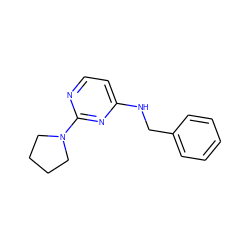 c1ccc(CNc2ccnc(N3CCCC3)n2)cc1 ZINC000049048188