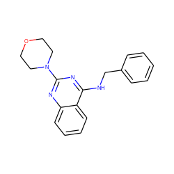 c1ccc(CNc2nc(N3CCOCC3)nc3ccccc23)cc1 ZINC000000356481