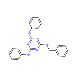 c1ccc(CNc2nc(Nc3ccccc3)nc(Nc3ccccc3)n2)cc1 ZINC000034283175