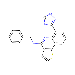 c1ccc(CNc2nc3c(-c4nc[nH]n4)cccc3c3sccc23)cc1 ZINC000084596594