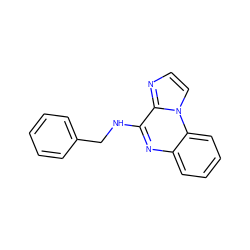 c1ccc(CNc2nc3ccccc3n3ccnc23)cc1 ZINC000001499725