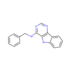 c1ccc(CNc2ncnc3c2[nH]c2ccccc23)cc1 ZINC000101347179