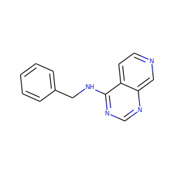 c1ccc(CNc2ncnc3cnccc23)cc1 ZINC000012352639