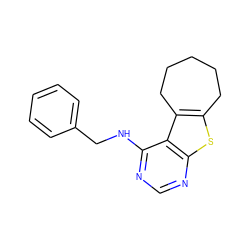 c1ccc(CNc2ncnc3sc4c(c23)CCCCC4)cc1 ZINC000001094833