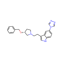 c1ccc(CO[C@@H]2CCN(CCc3c[nH]c4ccc(-n5cnnc5)cc34)C2)cc1 ZINC000013765956