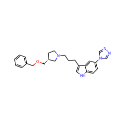 c1ccc(COC[C@@H]2CCN(CCCc3c[nH]c4ccc(-n5cnnc5)cc34)C2)cc1 ZINC000013794038