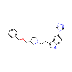 c1ccc(COC[C@@H]2CCN(CCc3c[nH]c4ccc(-n5cnnc5)cc34)C2)cc1 ZINC000013765964