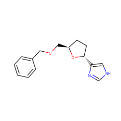 c1ccc(COC[C@H]2CC[C@H](c3c[nH]cn3)O2)cc1 ZINC000013524106