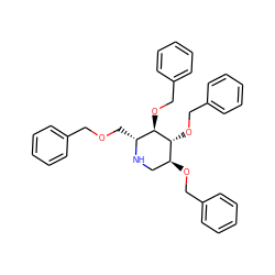 c1ccc(COC[C@H]2NC[C@H](OCc3ccccc3)[C@@H](OCc3ccccc3)[C@@H]2OCc2ccccc2)cc1 ZINC000064859406