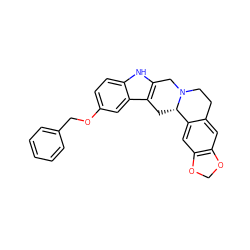 c1ccc(COc2ccc3[nH]c4c(c3c2)C[C@H]2c3cc5c(cc3CCN2C4)OCO5)cc1 ZINC000209376335