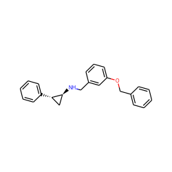 c1ccc(COc2cccc(CN[C@H]3C[C@@H]3c3ccccc3)c2)cc1 ZINC000394427258