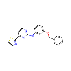 c1ccc(COc2cccc(Nc3nccc(-c4nccs4)n3)c2)cc1 ZINC000034030565