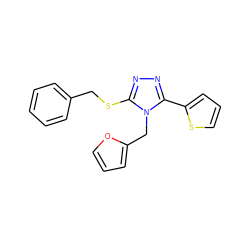 c1ccc(CSc2nnc(-c3cccs3)n2Cc2ccco2)cc1 ZINC000002448044