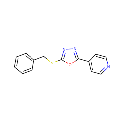 c1ccc(CSc2nnc(-c3ccncc3)o2)cc1 ZINC000000314789