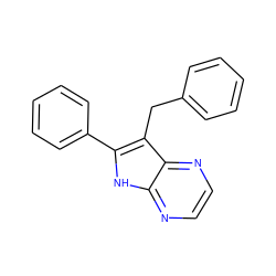 c1ccc(Cc2c(-c3ccccc3)[nH]c3nccnc23)cc1 ZINC000013492973