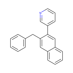 c1ccc(Cc2cc3ccccc3cc2-c2cccnc2)cc1 ZINC000040954814