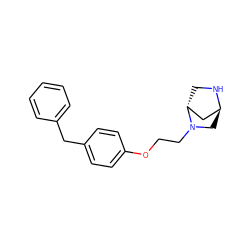 c1ccc(Cc2ccc(OCCN3C[C@H]4C[C@H]3CN4)cc2)cc1 ZINC000253712046