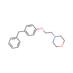 c1ccc(Cc2ccc(OCCN3CCOCC3)cc2)cc1 ZINC000020653201