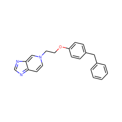 c1ccc(Cc2ccc(OCCn3ccc4ncnc-4c3)cc2)cc1 ZINC000013488419