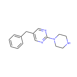 c1ccc(Cc2cnc(N3CCNCC3)nc2)cc1 ZINC000095602059