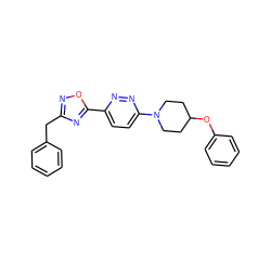 c1ccc(Cc2noc(-c3ccc(N4CCC(Oc5ccccc5)CC4)nn3)n2)cc1 ZINC000028655416