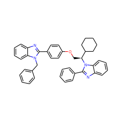 c1ccc(Cn2c(-c3ccc(OC[C@@H](C4CCCCC4)n4c(-c5ccccc5)nc5ccccc54)cc3)nc3ccccc32)cc1 ZINC000146278927