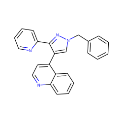 c1ccc(Cn2cc(-c3ccnc4ccccc34)c(-c3ccccn3)n2)cc1 ZINC000013526627