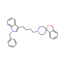 c1ccc(Cn2cc(CCCCN3CCC4(CC3)OCc3ccccc34)c3ccccc32)cc1 ZINC000026163781