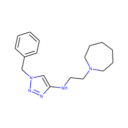 c1ccc(Cn2cc(NCCN3CCCCCC3)nn2)cc1 ZINC000209665705